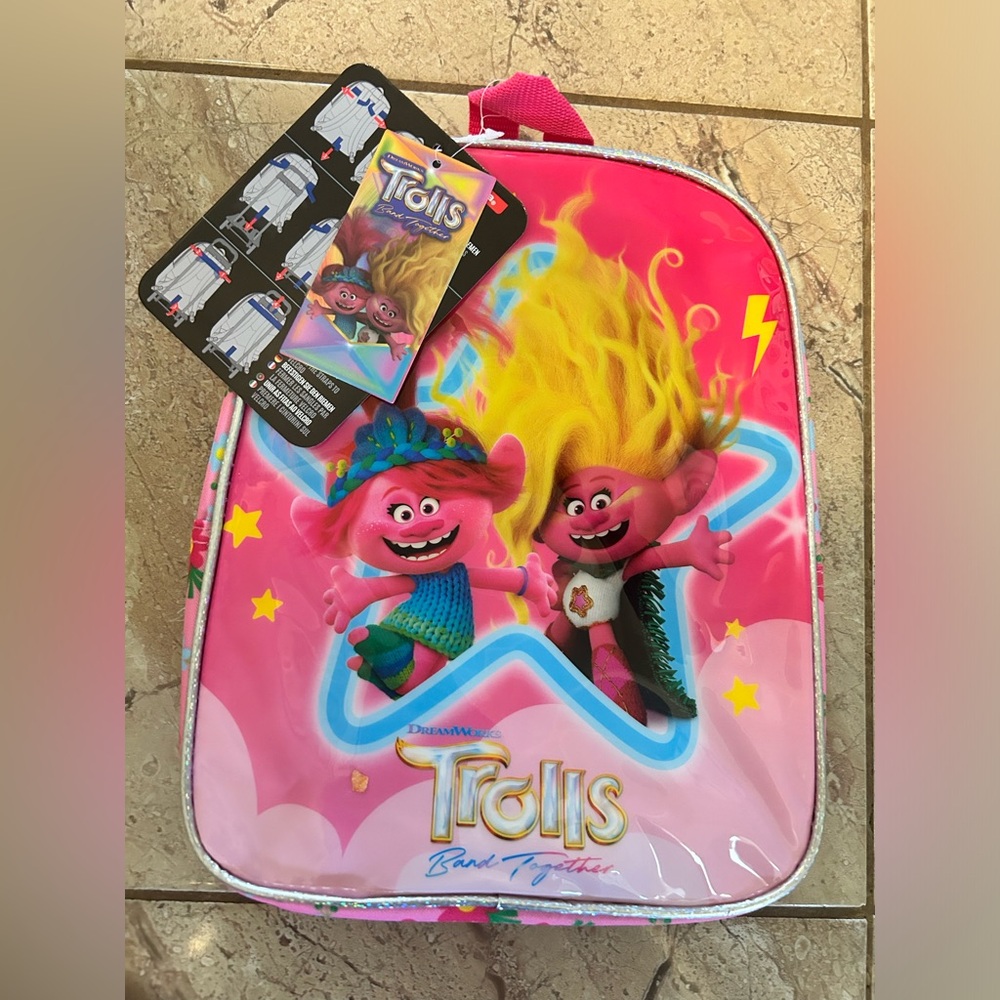 💫Toddler Size Trolls Band Togeher Backpack BNWT